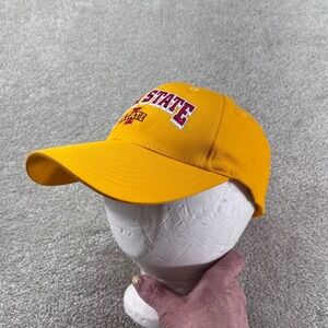 Captivating Headwear Iowa State Hat Mens OSFA Gold NCAA Cyclones‎ Baseball Cap